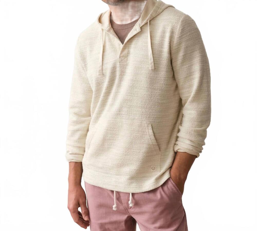 NEW MARINE LAYER portola long sleeve beach hoodie in sand